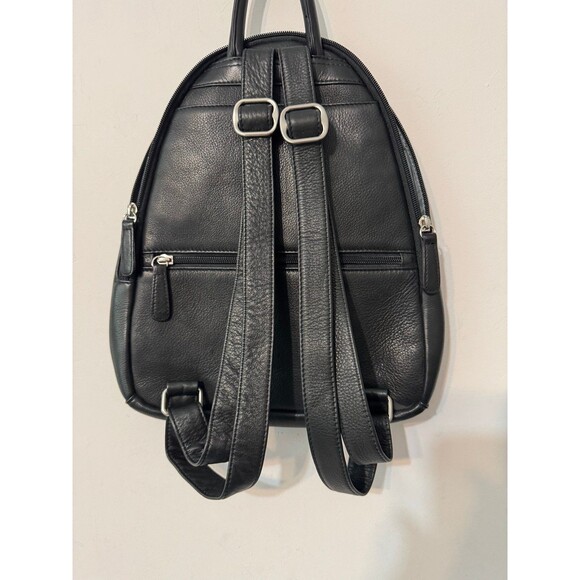 OSGOODE MARLEY TEARDROP MULTI ZIP LEATHER BACKPACK  BLACK nwot main image 7